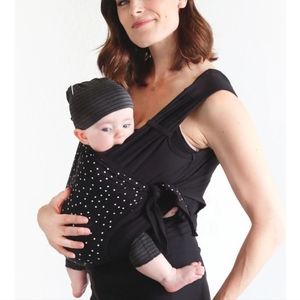 Nesting Days Baby Wrap - black polka dot XL